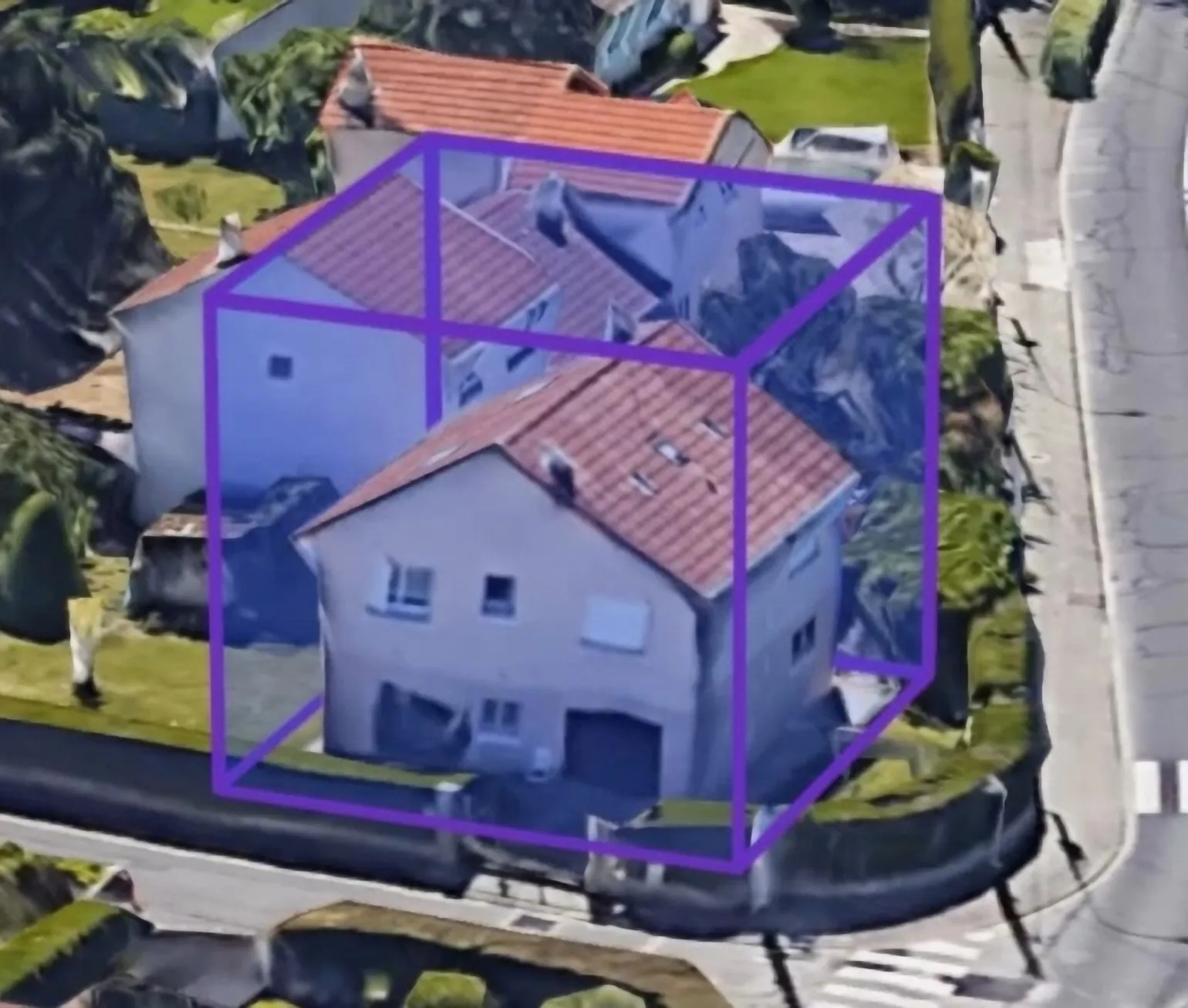 Scan LiDAR 3D — modélisation volumétrique d'une maison
