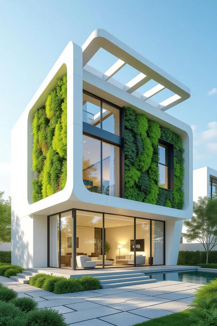 Façade végétalisée — bâtiment biophilique illustrant la vision éditoriale VERT AVENIR®